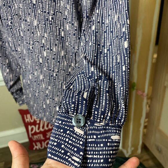 Evan Picone Women's Button Up Long Sleeve Shirt Blouse Multicolor Size 8 - Picture 8 of 9